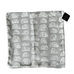 (2) Z Gallerie Naomi Decorative Pillow Covers 22x22 Gray & White $120 New